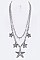 STARFISH & PEARLS LAYER NECKLACE SET