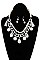 DANGLING CHARMS IN LAYERED CHAIN AND PEARLS NECKLACE SET