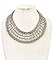 STONES SET MESH CHAIN BIB NECKLACE SET