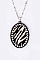 Stunning Animal Print Calf Leather Pendant Necklace Set LA-KNE0848