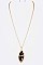 Stylish Animal Leather Print Pendant Necklace Set LA-KNE0856Z