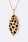 Stylish Animal Leather Print Pendant Necklace Set LA-KNE0856Z