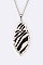 Stylish Animal Leather Print Pendant Necklace Set LA-KNE0856Z