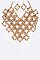 QUATREFOIL BIB STATEMENT NECKLACE SET