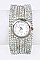 Trendy Crystal Pave Leather Bracelet Watch LA 05-1482