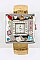 Fashionable Metallic Cuff Crystal Square Watch LA 05-BG1230L