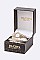 Posh ELGIN 2 Tone Jewelled Bracelet & Bangle Watch Gift Set LAEG9026ST