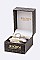 Posh ELGIN 2 Tone Textured Bangle Watch Gift Set LAEG9735ST-A03