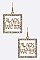 PACK OF 12 BLACK LIVES MATTER CRYSTAL DROP EARRING SET