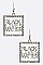 PACK OF 12 BLACK LIVES MATTER CRYSTAL DROP EARRING SET