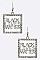 PACK OF 12 BLACK LIVES MATTER CRYSTAL DROP EARRING SET