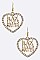 Pack of 12 Black Lives Matter Crystal Heart Drop Earrings Set