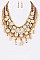 Exotic Tassels & Mirrors Statement Necklace Set LA-JHN1917