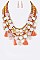 Exotic Tassels & Mirrors Statement Necklace Set LA-JHN1917