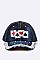 Crystal Cards Embelished Denim Cap LA-HT277X173