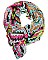 Pack of 6 Aztec Print Scarves