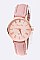 Stylish Textured Dial Leather Band Fashion Watch LA-8822