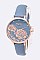 Stylish Crystal Dial Flower Stencil Iconic Watch LA-8710