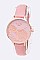 Stylish Crystal Dial Flower Stencil Iconic Watch LA-8710