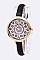 Chic Iconic Printed Dial Skinny Band Fashion Watch LA-1618