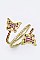 Cubic Zirconia Double Butterfly Ring