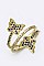 Cubic Zirconia Double Butterfly Ring