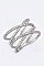 Double Crossed Cubic Zirconia Ring LACW1819