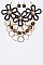 Stylish Resin Flowers & Rings Multi-Layer Statement Necklace Set LACN1972