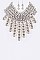 Luxurious Lucite & Pearls Statement Necklace Set LACN1269