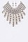 Luxurious Lucite & Pearls Statement Necklace Set LACN1269