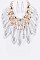 Lucite Drop Statement Necklace Set