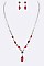 Chic Marquis Rhinestone Pendant Necklace Set LANR7220343