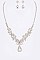 Posh Rhinestone Teardrop Necklace Set  LANR7220367