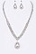 Fab Rhinestone Pendant Evening Necklace Set LANR2020421