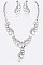 Crystal Teardrop Statement Necklace Set