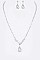 Pristine Teardrop Pendant Rhinestone Necklace Set LANR2020218