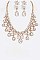 Posh Crystal Statement Evening Necklace Set