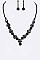 Posh Rhinestone Flower Evening Necklace Set LANR7220338