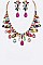 Posh Crystal Statement Evening Necklace Set