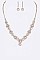 Posh Rhinestone Flower Evening Necklace Set LANR7220338