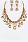 Posh Crystal Statement Evening Necklace Set