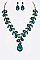 Vines Crystal Teardrop Statement Necklace Set