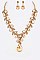Vines Crystal Teardrop Statement Necklace Set