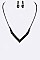 Classy Rhinestone Collar Evening Necklace Set LANR7220366