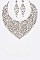 Clustered Crystal Statement Bib Necklace Set