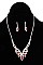GLAM MARQUISE CUT GEM NECKLACE SET