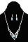 GLAM MARQUISE CUT GEM NECKLACE SET