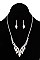 GLAM MARQUISE CUT GEM NECKLACE SET