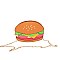 Hamburger Shaped Novelty Shoulder Crossbody Bag