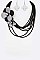 Attractive Aluminum Flowers Silicon Statement Necklace Set